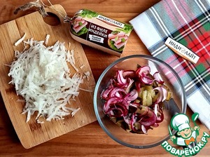 Салат из колбасы и редьки Салат из колбасы и редьки