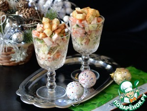 Салат из копчёной индейки "Малибу"