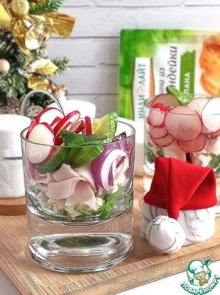 Салат-коктейль с ветчиной Салат-коктейль с ветчиной