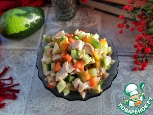 Салат с авокадо "Мозаика" Салат с авокадо "Мозаика"