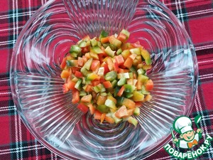 Салат с авокадо "Мозаика" Салат с авокадо "Мозаика"