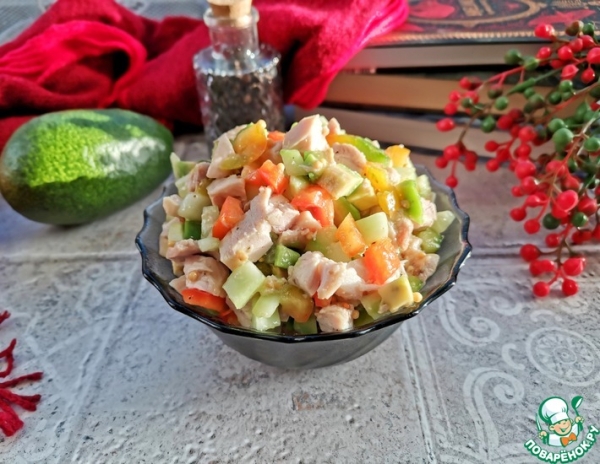 Салат с авокадо "Мозаика" Салат с авокадо "Мозаика"