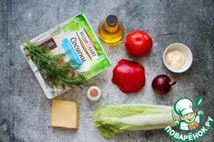 Салат с жаренными сосисками Салат с жаренными сосисками