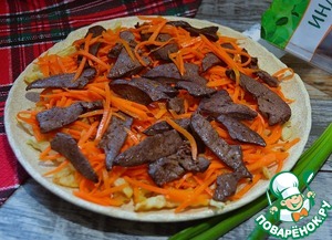 Теплый салат с печенью индейки