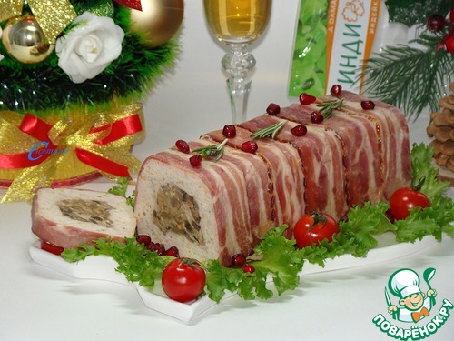 Террин из индейки с грибной начинкой Террин из индейки с грибной начинкой