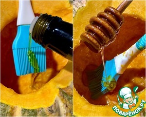 Тыква Жаба с рисом и сухофруктами