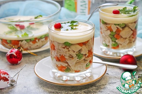 Заливное из индейки "Провансаль" Заливное из индейки "Провансаль"