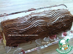 Шоколадно-творожный рулет "Рождественское полено"