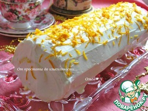 Творожно-цитрусовый рулет Творожно-цитрусовый рулет