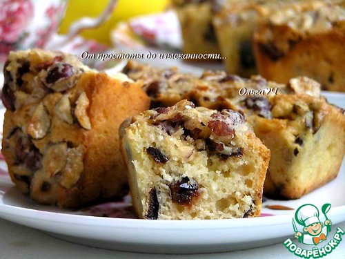 Творожные кексы с карамелизированным фундуком Творожные кексы с карамелизированным фундуком