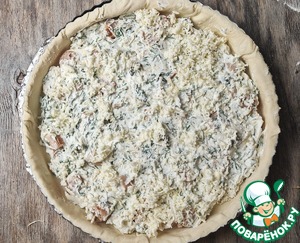 Пирог с колбасками и творожным сыром Пирог с колбасками и творожным сыром