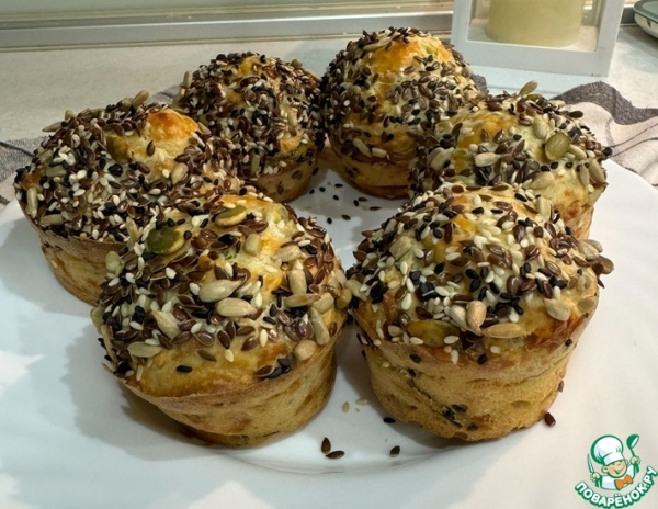 Закусочные сырные кексы Закусочные сырные кексы