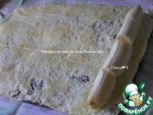 Шоколадно-творожный рулет "Рождественское полено"