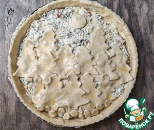 Пирог с колбасками и творожным сыром Пирог с колбасками и творожным сыром