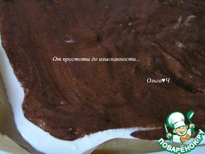 Шоколадно-творожный рулет "Рождественское полено"