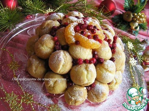 Цукотто (Zuccotto) с профитролями Цукотто (Zuccotto) с профитролями