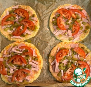 Мини пиццы на творожной основе Мини пиццы на творожной основе