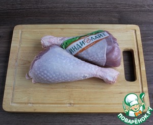 Голень индейки с яблоками