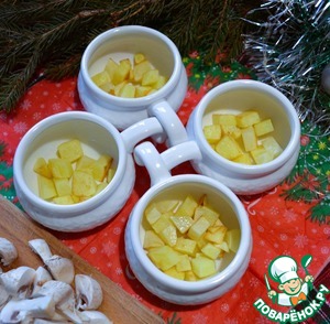 Индейка с грибами и картофелем