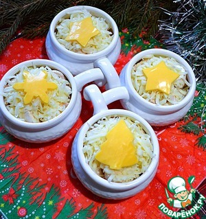 Индейка с грибами и картофелем