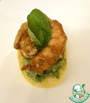 Канапе с авокадо и креветками