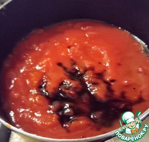 Лапша с яйцом в томатном соусе Лапша с яйцом в томатном соусе