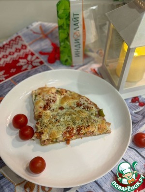 Очень мясная пицца-запеканка