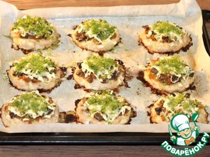 Округлые котлетки с грибной начинкой