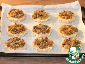 Округлые котлетки с грибной начинкой