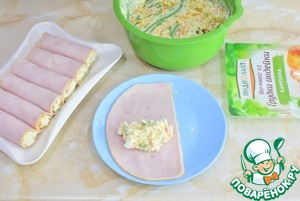 Праздничные рулеты из ветчины Праздничные рулеты из ветчины