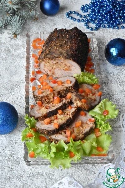 Рулет из индейки с беконом Рулет из индейки с беконом