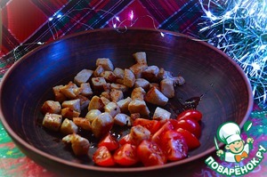 Салат с индейкой и хрустящими баклажанами Салат с индейкой и хрустящими баклажанами