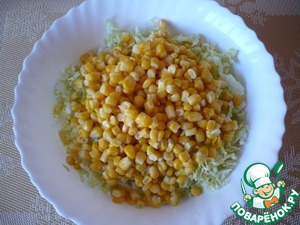 Салат с ветчиной и пекинской капустой