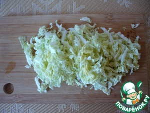 Салат с ветчиной и пекинской капустой