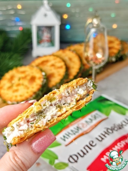 Сэндвичи из крекеров с ветчиной Сэндвичи из крекеров с ветчиной