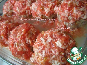 Шарики из индейки в томатном соусе