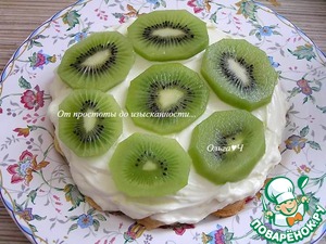 Вафельный торт с маскарпоне и киви