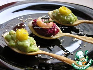"Вкусные ложки" со свеклой и авокадо "Вкусные ложки" со свеклой и авокадо