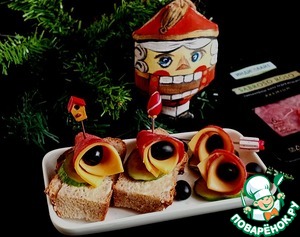 Закуска из сыровяленой индейки