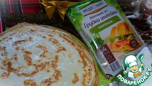 Закусочные блины с ветчиной и сыром