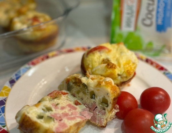 Закусочные маффины из яиц Закусочные маффины из яиц