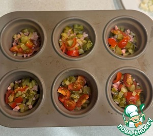 Закусочные маффины из яиц Закусочные маффины из яиц