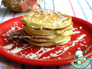 Творожные панкейки с кокосовой стружкой