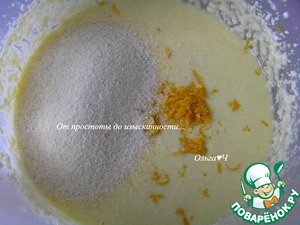 Творожный пирог с апельсином