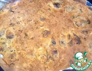 Грибной пирог с зеленью