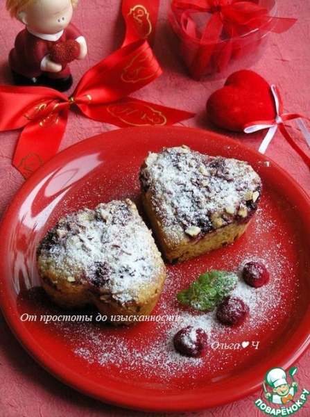 Блонди с малиной и миндалем