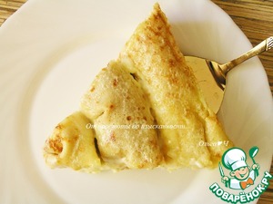 Блинчики с творогом, запеченные в сливках