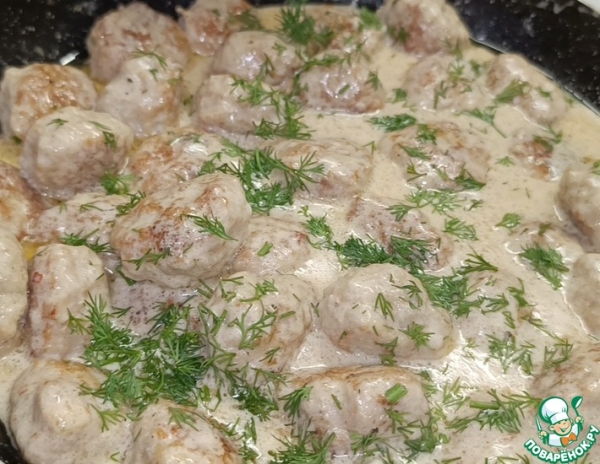 Фрикадельки в сливочном соусе