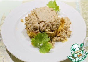 Кабачковая запеканка с куриным фаршем