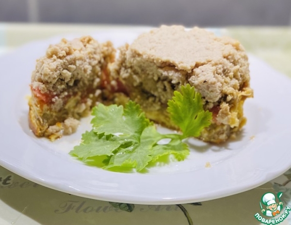 Кабачковая запеканка с куриным фаршем